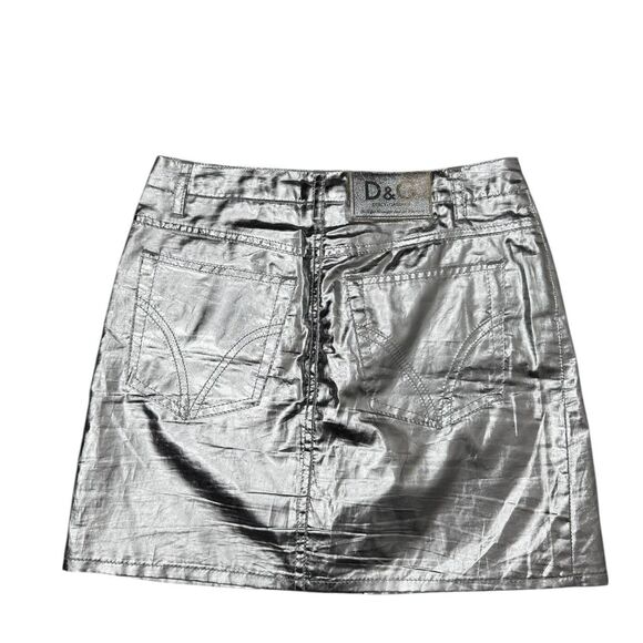 dg metallic silver mini skirt - Picture 2 of 6